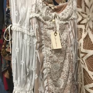 NWT for love and lemons monroe mini lace dress